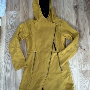 Mia Melon Fleece Lines Jacket with Asymmetrical Zipper